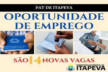 PAT de Itapeva divulga 14 novas vagas de emprego