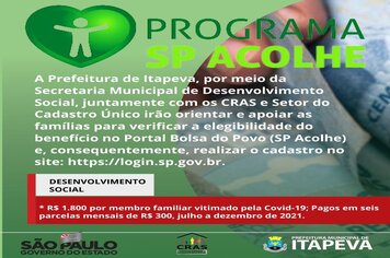Famílias itapevenses já podem se cadastrar para o Programa SP Acolhe