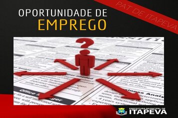 PAT de Itapeva divulga 3 novas vagas de emprego