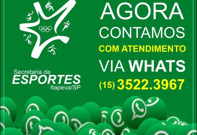 Secretaria de Esportes de Itapeva agora atende a população também pelo WhatsApp