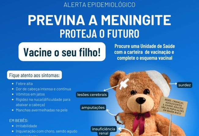 Vacinação seu filho contra a meningite