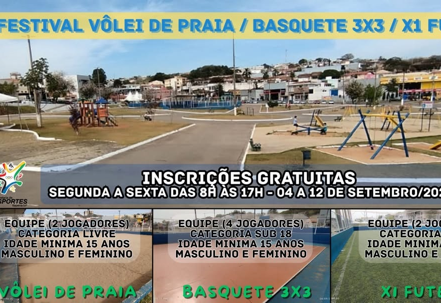 Prefeitura promove festivais esportivos em comemoração ao aniversário da cidade