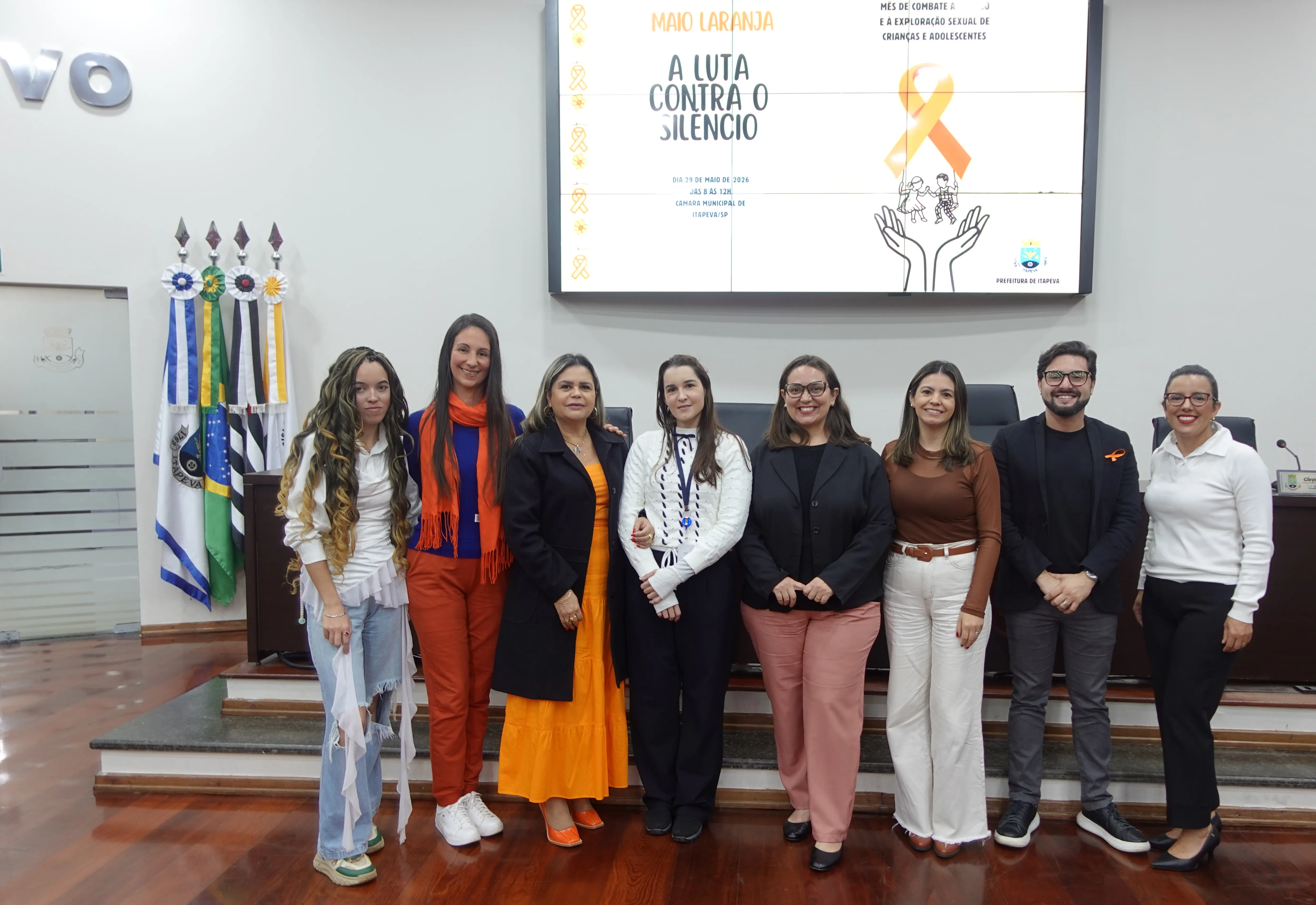 Secretaria de Assistência Social realiza o encerramento da campanha Maio Laranja na Câmara