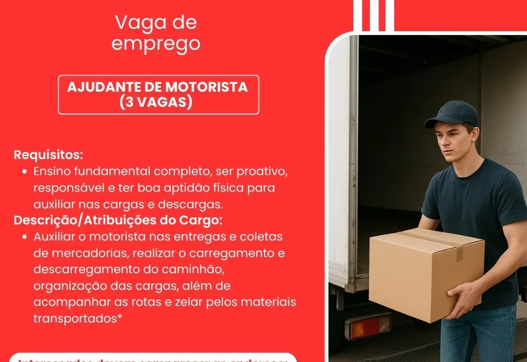  PAT divulga a abertura de novas vagas de emprego em Itapeva 
