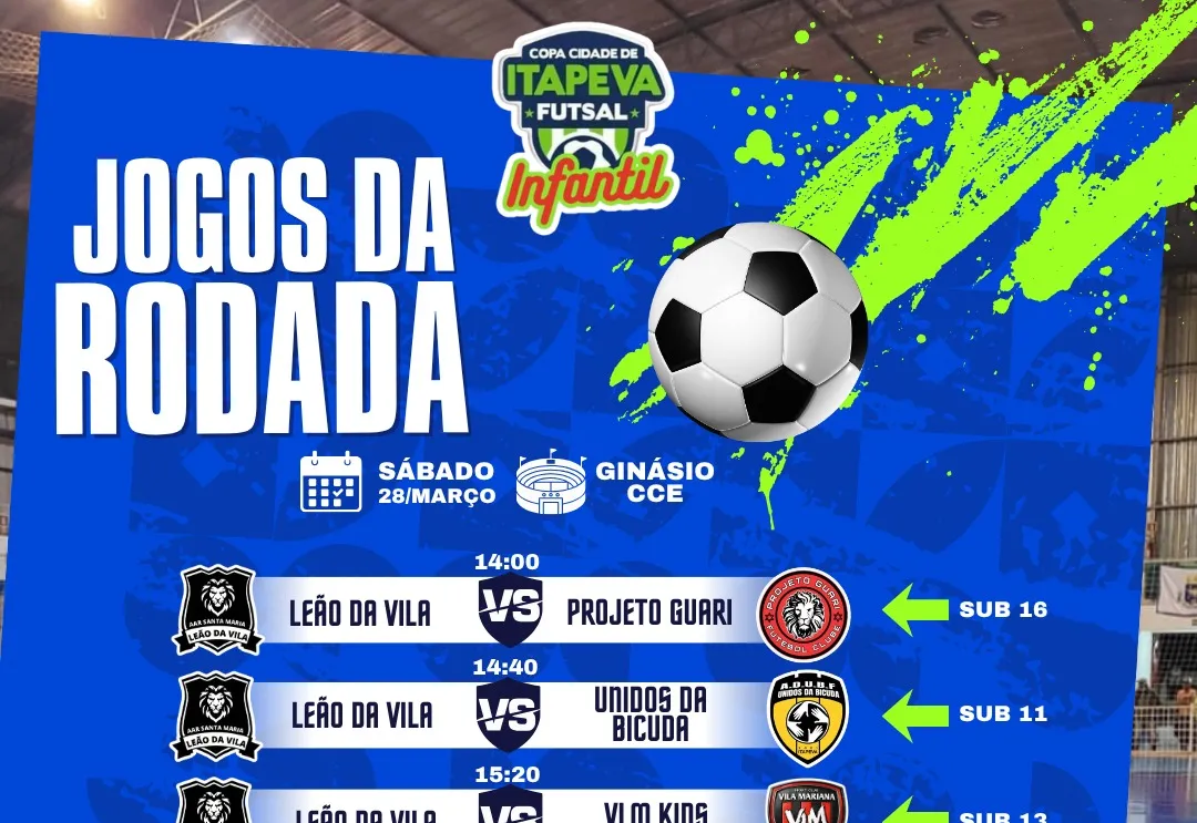 Itapeva recebe rodada decisiva da Copa Cidade de Futsal Infantil neste sábado (28)
