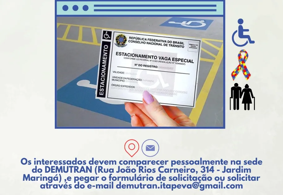 Saiba como utilizar o cartão de estacionamento para vaga especial