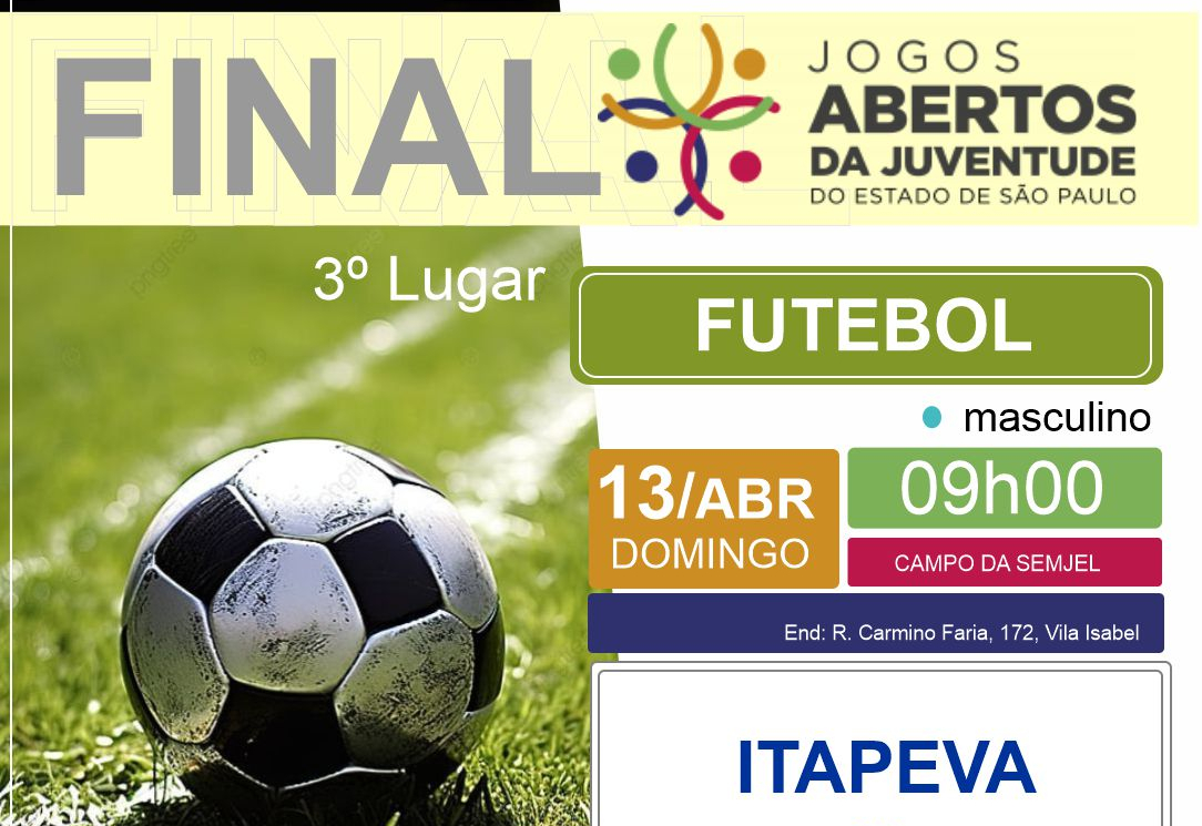 Grande final do Futebol dos Jogos da Juventude acontece em Itapeva 