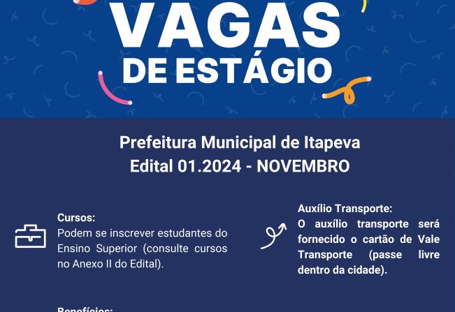 Prefeitura abre vagas para estagiários de nível superior