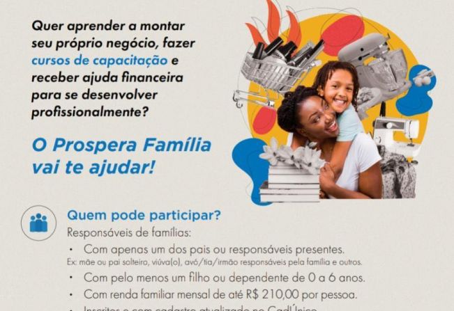 Famílias em vulverabilidade podem solicitar novo benefício social