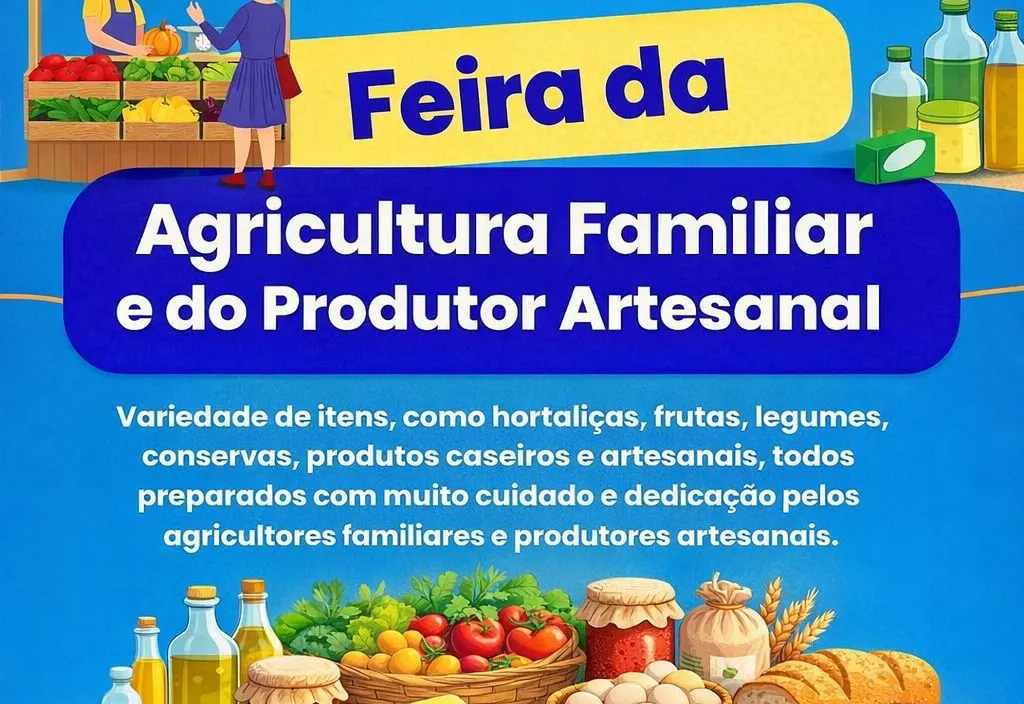 Feira da Agricultura Familiar e do Produtor Artesanal acontece nesta sexta, 10 de abril