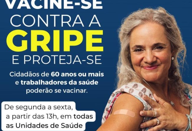 Secretaria de Saúde dá continuidade à vacinação contra a gripe