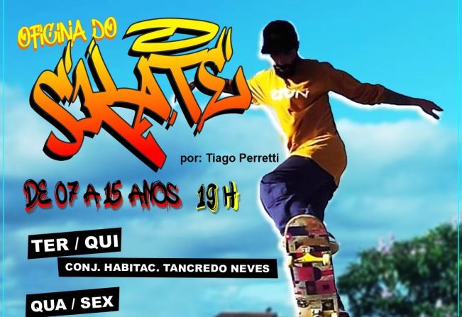 Prefeitura oferece oficina gratuita de skateboarding