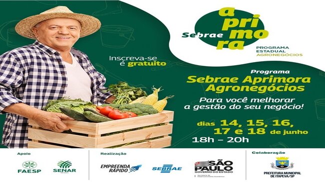 Programa Sebrae Aprimora – Agro abre inscrições para capacitação