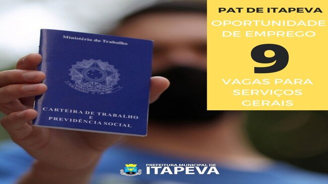 PAT de Itapeva divulga 9 novas vagas de emprego