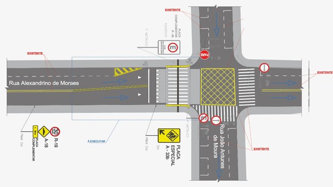 DEMUTRAN realiza mudanças em vias de grande fluxo de veículos