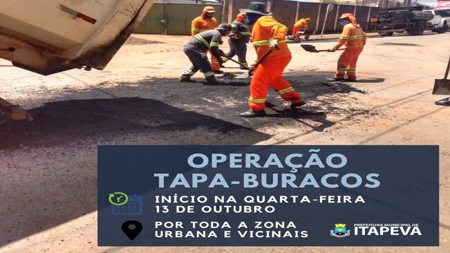 Quarta-feira tem início a operação tapa-buracos