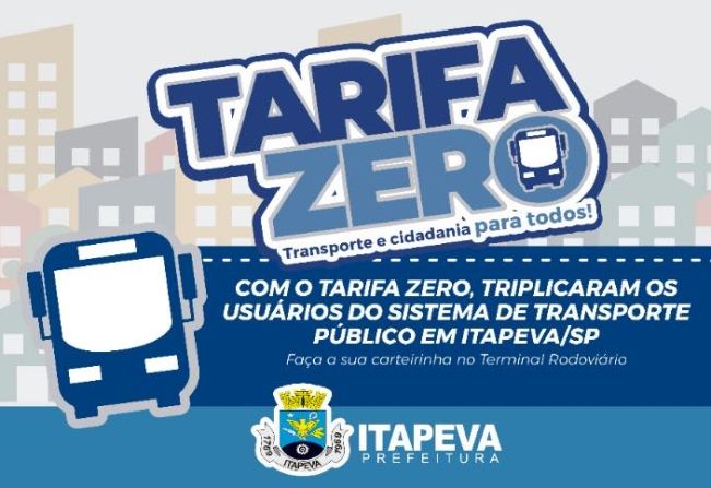 Tarifa Zero completa 1 ano em Itapeva