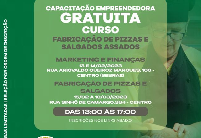 Curso de Fabricação de Pizzas e Salgados Assados