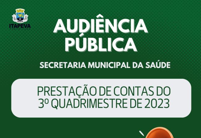 Secretaria da Saúde de Itapeva realiza audiência pública para prestação de contas 