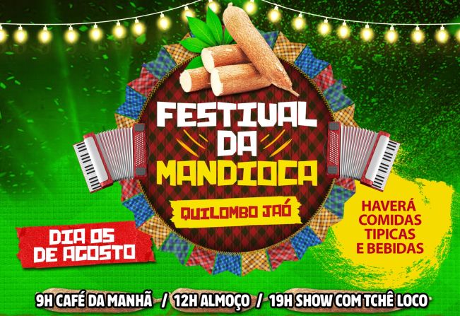 Festival da Mandioca promete agitar o Quilombo do Jaó com música tradicional e comidas típicas