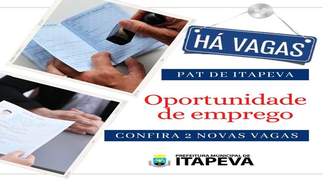 PAT de Itapeva divulga mais 7 novas vagas de emprego