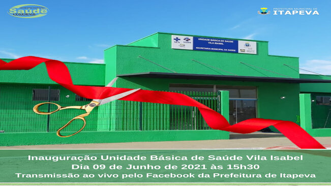 Unidade Básica de Saúde da Vila Isabel será inaugurada nesta quarta-feira, dia 9