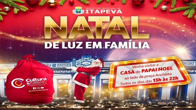 Notícia - Prefeitura de Itapeva promove o Natal de Luz em Família de 02 a 25 de dezembro - Prefeitura Municipal de Itapeva Notícia - Prefeitura de Itapeva promove o Natal de Luz em Família de 02 a 25 de dezembro - Prefeitura Municipal de Itapeva