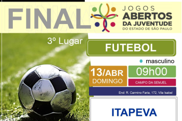 Grande final do Futebol dos Jogos da Juventude acontece em Itapeva 